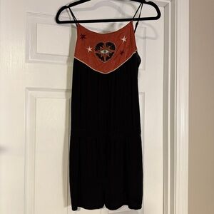 Scotch & Soda Elegant Black Romper with Embroidery